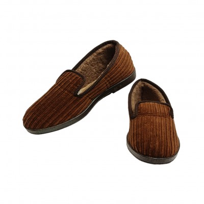 Pantufla Española Maria rayas marrón hombre talla 39-40